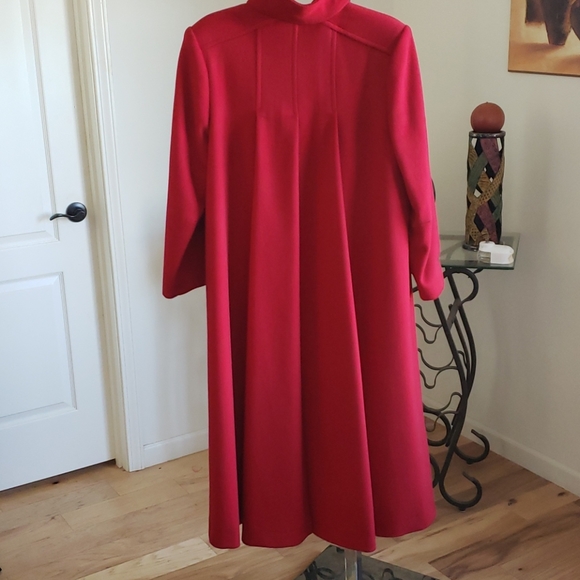 Forecaster of Boston Red Long Wool Coat Sz 5/6 - Picture 2 of 6